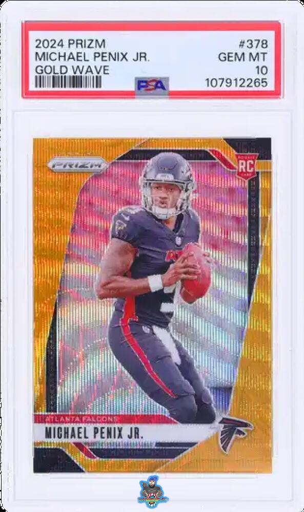 2024 Panini Prizm Gold Wave Prizm Michael Penix Jr. #378 /10