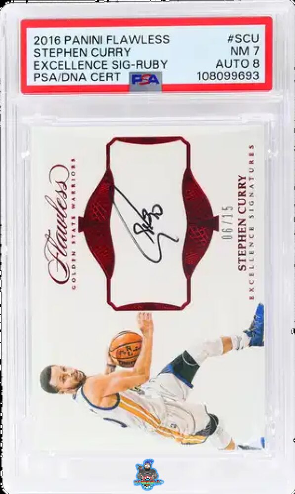 2016 Panini Flawless Excellence Signatures Ruby Stephen Curry #EX-SCU /15