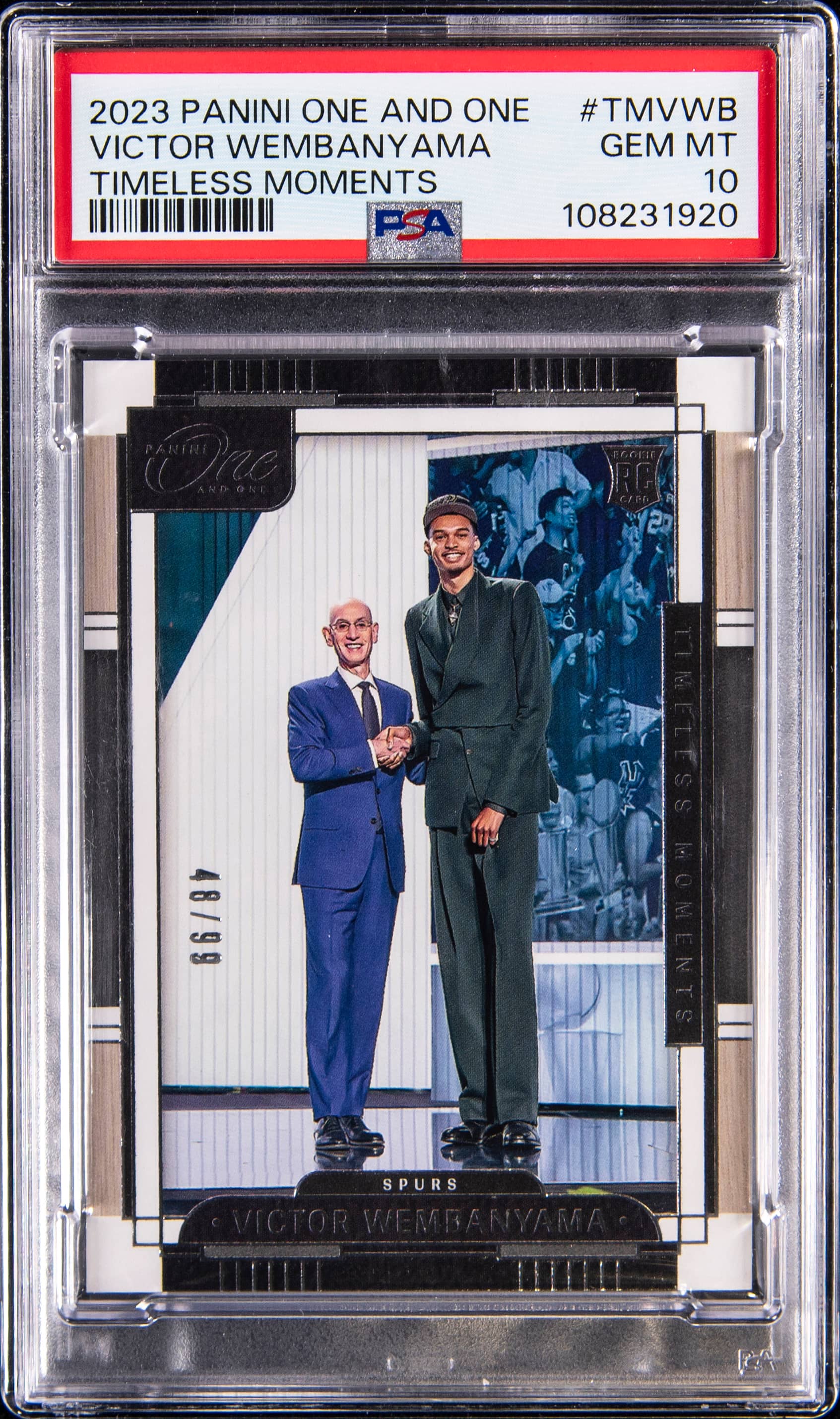 2023 Panini One and One Timeless Moments Victor Wembanyama #TM-VWB /99