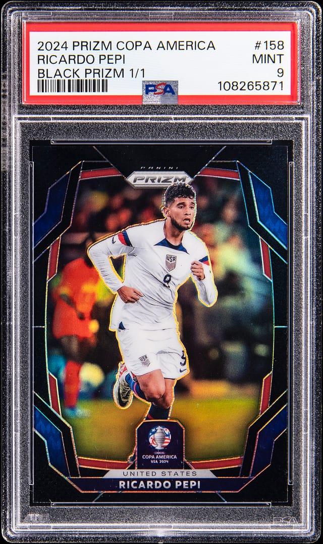 2024 Panini Prizm Conmebol Copa America Black Prizm 1/1 Ricardo Pepi #158 /1