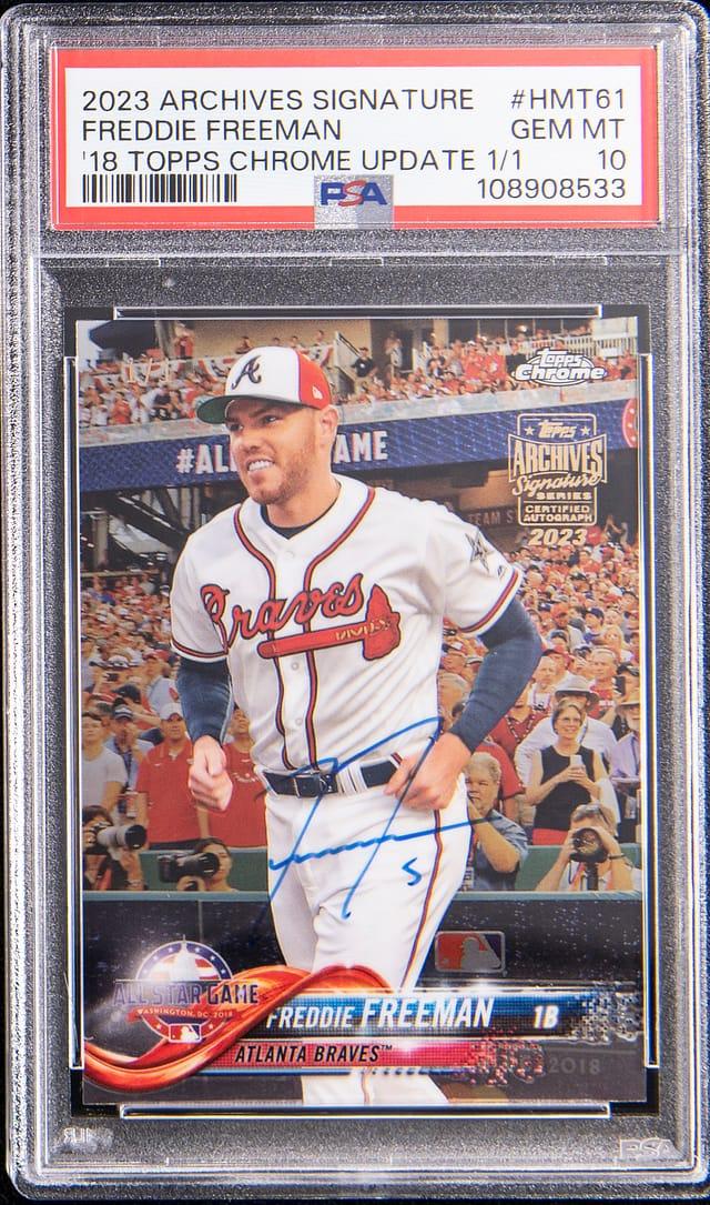 2023 Topps Archives Signature Series 2018 Topps Chrome Update 1/1 Freddie Freeman #HMT61