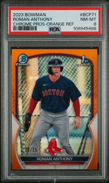 2023 Bowman Chrome Prospect Orange Refractor Roman Anthony #BCP71 /25