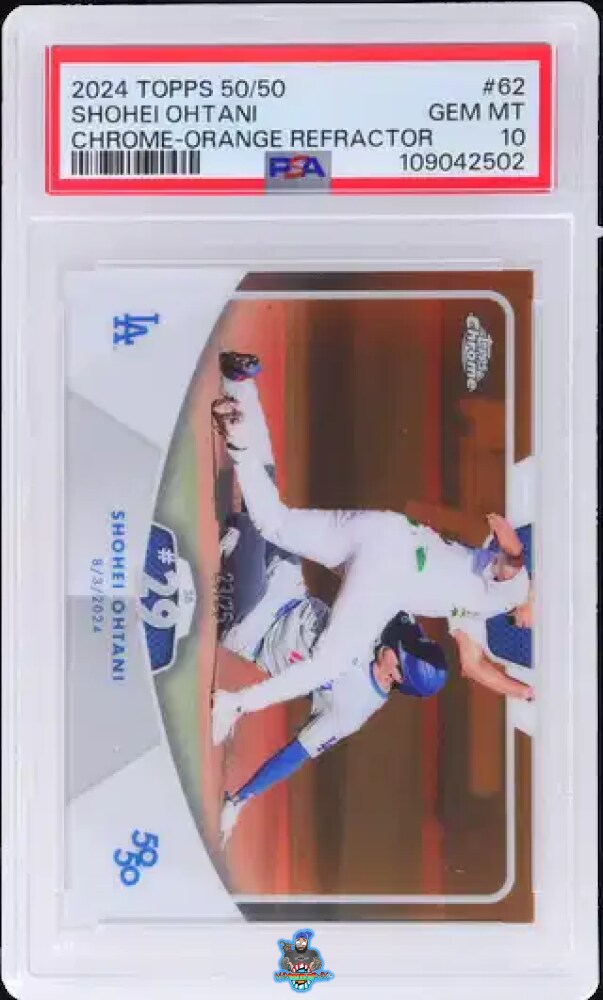 2024 Topps Chrome 50/50 Orange Refractor Shohei Ohtani #62 /25