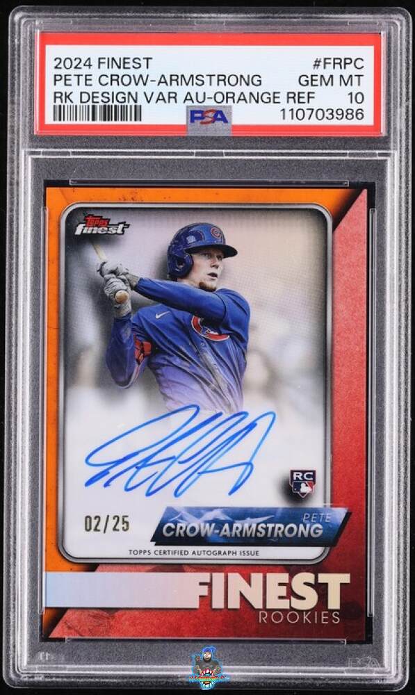 2024 Rookie Design Variation Autographs Orange Refractors Pete Crow-Armstrong #FRPC