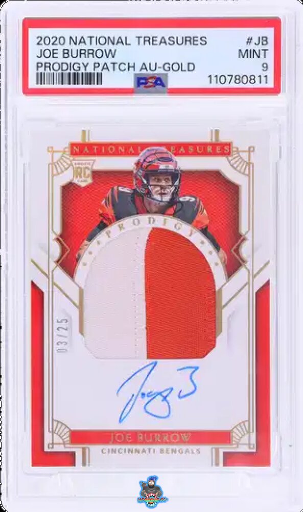 2020 National Treasures Prodigy Patch Autograph Gold Joe Burrow #PPA-JB /25