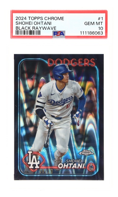 2024 Topps Chrome Black Raywave Refractor Shohei Ohtani #1 /10