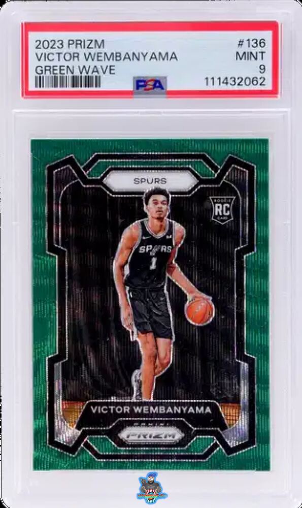 2023 Panini Prizm Green Wave Prizm Victor Wembanyama #136