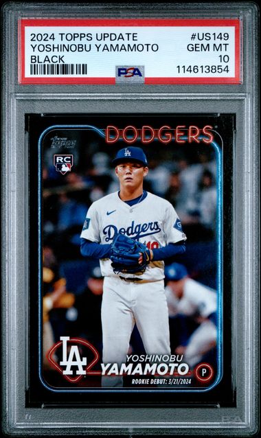 2024 Topps Update Black Yoshinobu Yamamoto #US149 /74