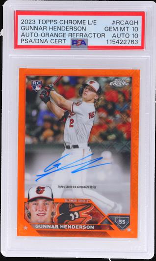 2023 Topps Chrome Logofractor Gunnar Henderson Autograph Orange Refractor