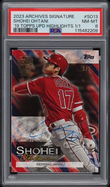 2023 Topps Archives Signature Series 2019 Topps Update Shohei Ohtani Highlights 1/1 Shohei Ohtani #SO13
