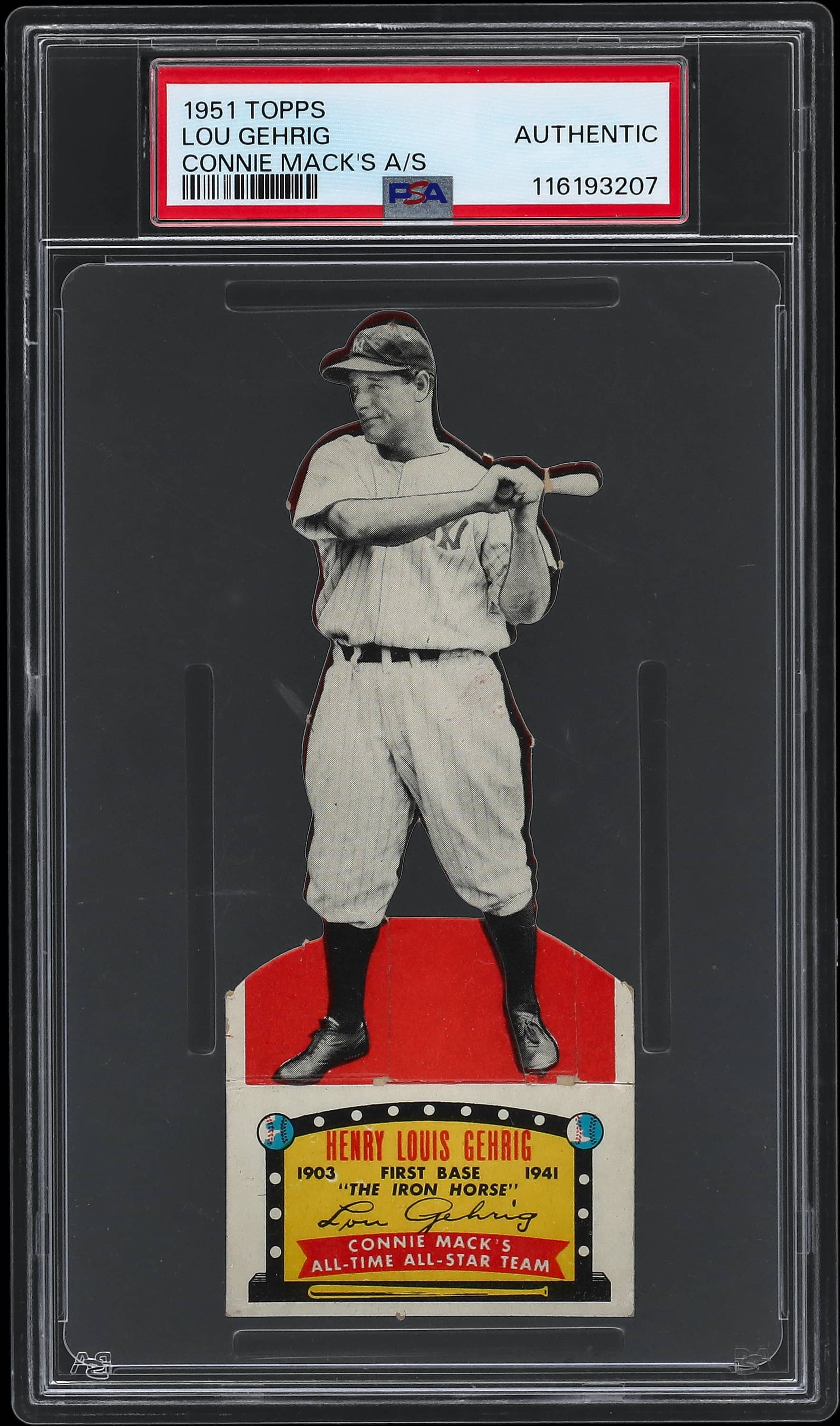 1951 Topps Connie Mack's All-Stars Lou Gehrig #5