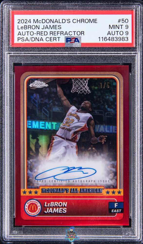 2024 Topps Chrome Mcdonald's All American Autograph-Red Refractor LeBron James #50