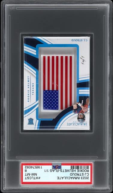 2023 Panini Immaculate Collection Rookie Helmets Flag 1/1 CJ Stroud #HTLCST