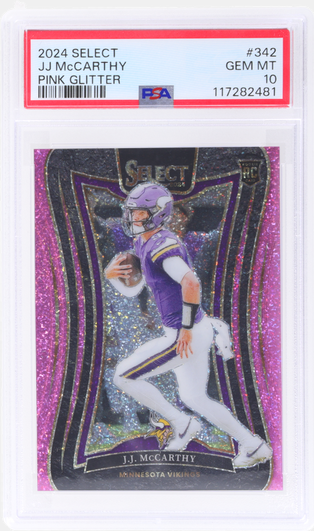 2024 Panini Select Suite Level Pink Glitter JJ Mccarthy #342 /15