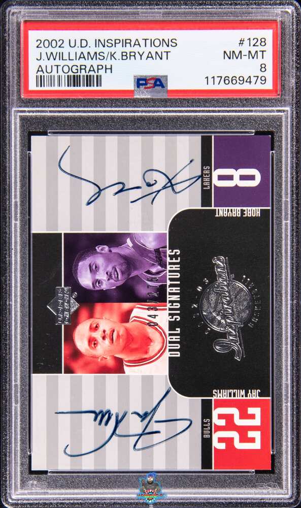 2002 Upper Deck Inspirations Dual Signatures Jay Williams/Kobe Bryant #128