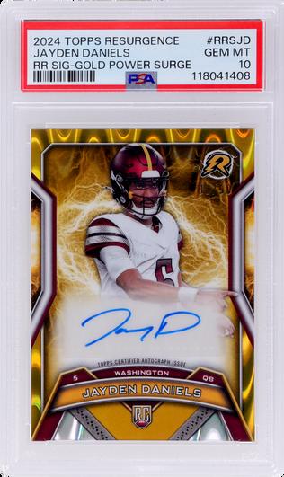 2024 Topps Resurgence Jayden Daniels Resurgence Rookie Signature Gold Power Surge