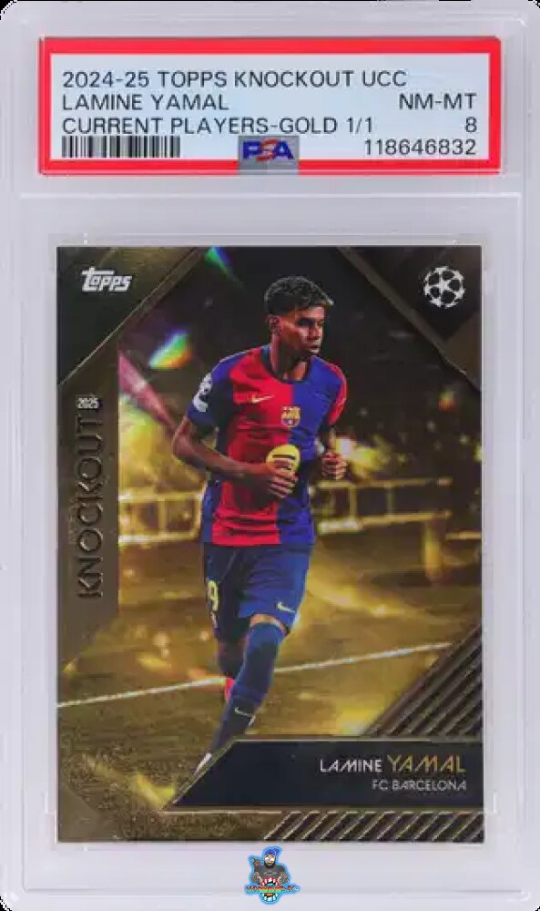 2024 Topps Knockout UEFA Club Competitions Current Players Gold Lamine Yamal /1