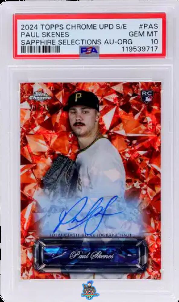 2024 Topps Chrome Update Sapphire Selections Autograph Orange Paul Skenes #SSA-PAS /25