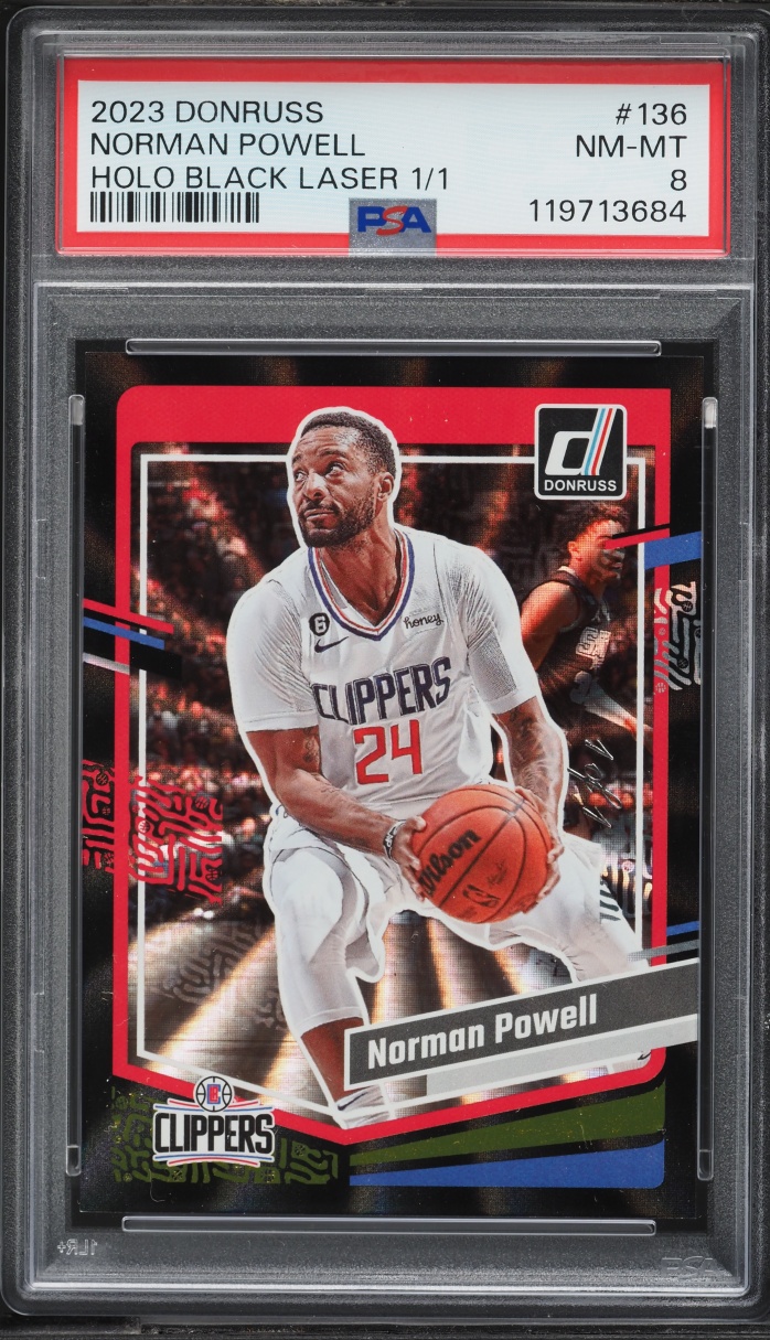 2023 Panini Donruss Holo Black Laser 1/1 Norman Powell #136