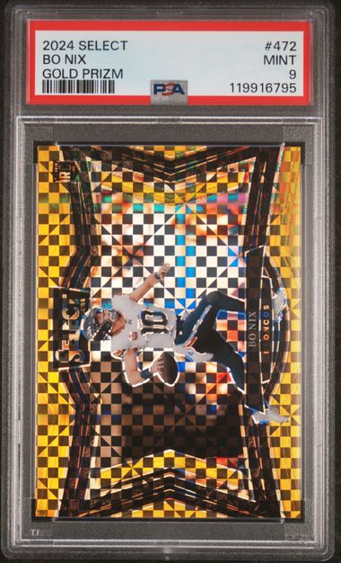2024 Panini Select Field Level Gold Prizm Bo Nix #472 /10