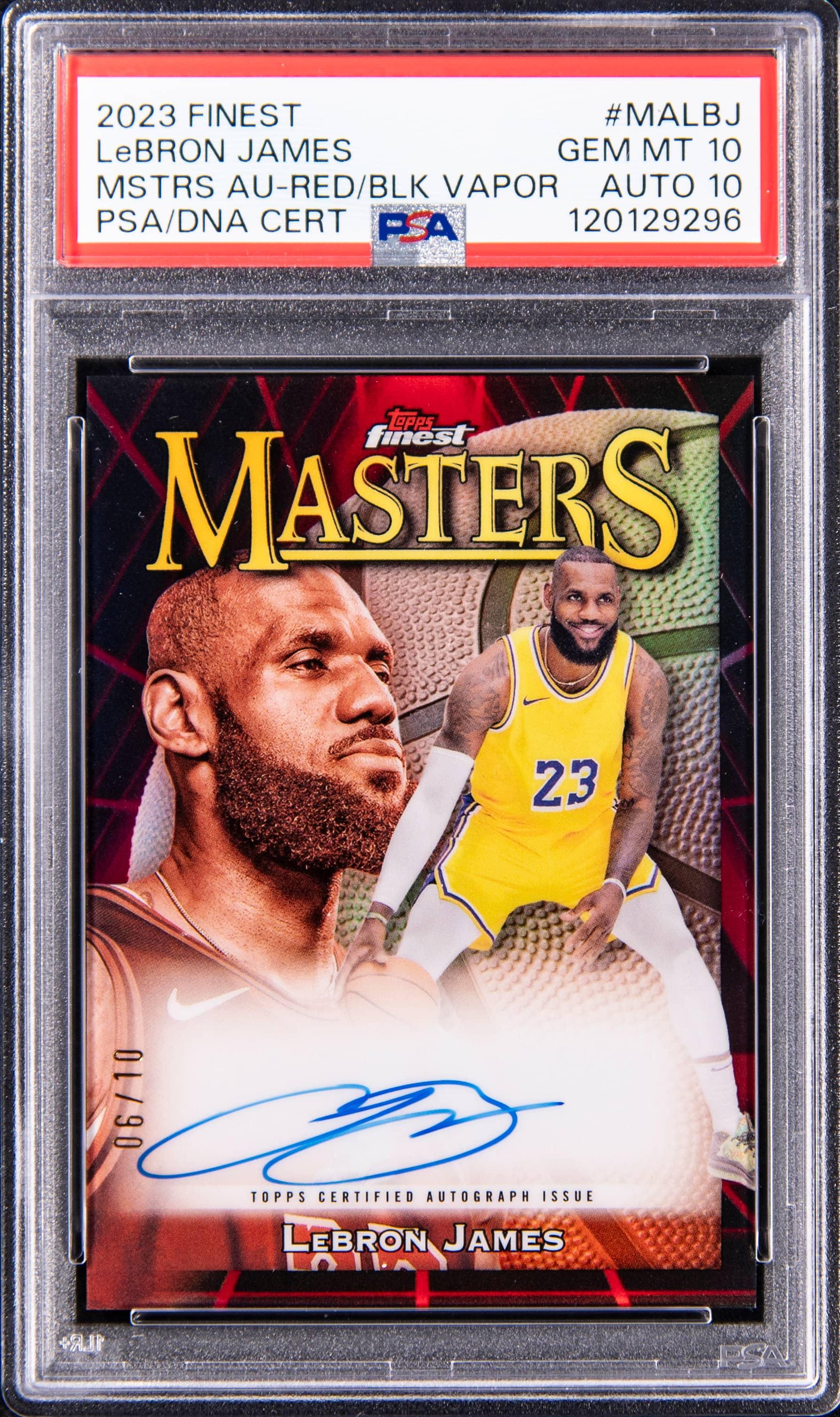 2023 Topps Finest Masters Autographs Red/Black Vapor LeBron James #MALBJ