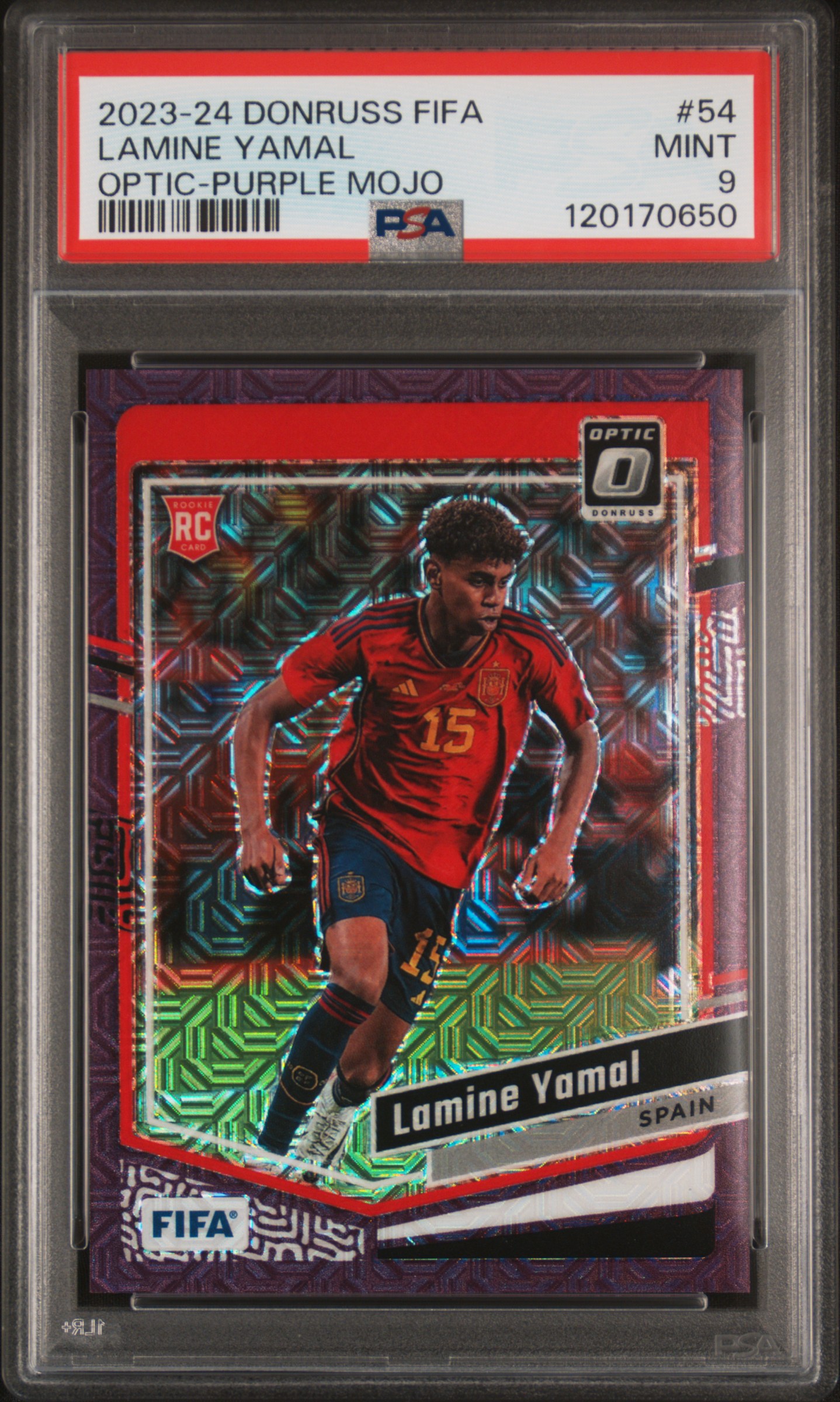 2023 Donruss Optic Purple Mojo Lamine Yamal #54 /25
