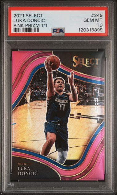 2021 Panini Select Courtside Pink Luka Doncic #249 /1