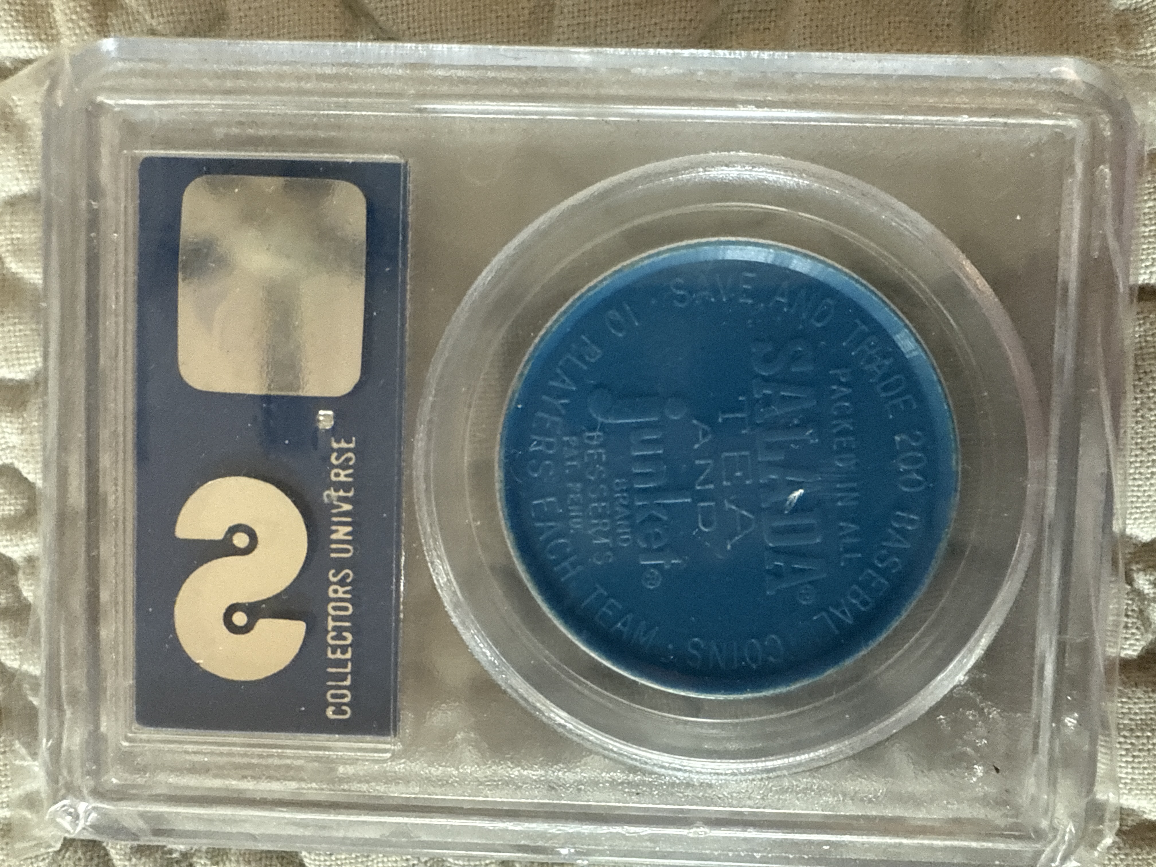 Back of 1962 Salada Coins Yogi Berra #33