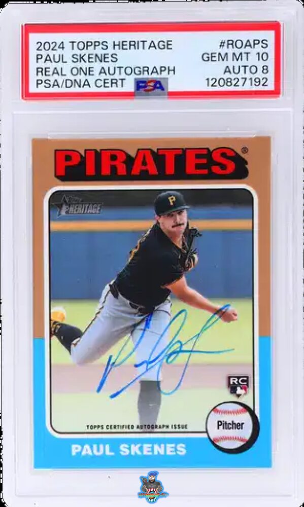 2024 Topps Heritage Real One Autograph Paul Skenes #ROAPS