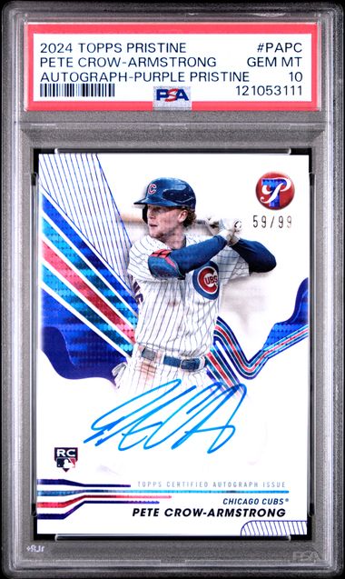 2024 Pristine Autographs Purple Pristine Refractors Pete Crow-Armstrong #PAPC /99