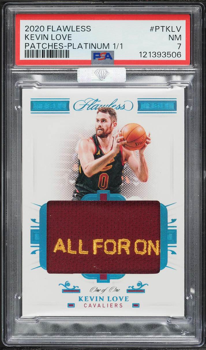 2020 Panini Flawless Patches Platinum 1/1 Kevin Love #PTKLV