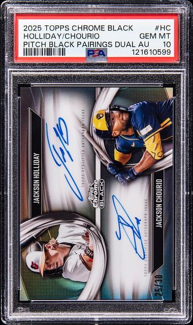 2025 Topps Chrome Black Pitch Black Pairings Dual Autographs Jackson Holliday #HC