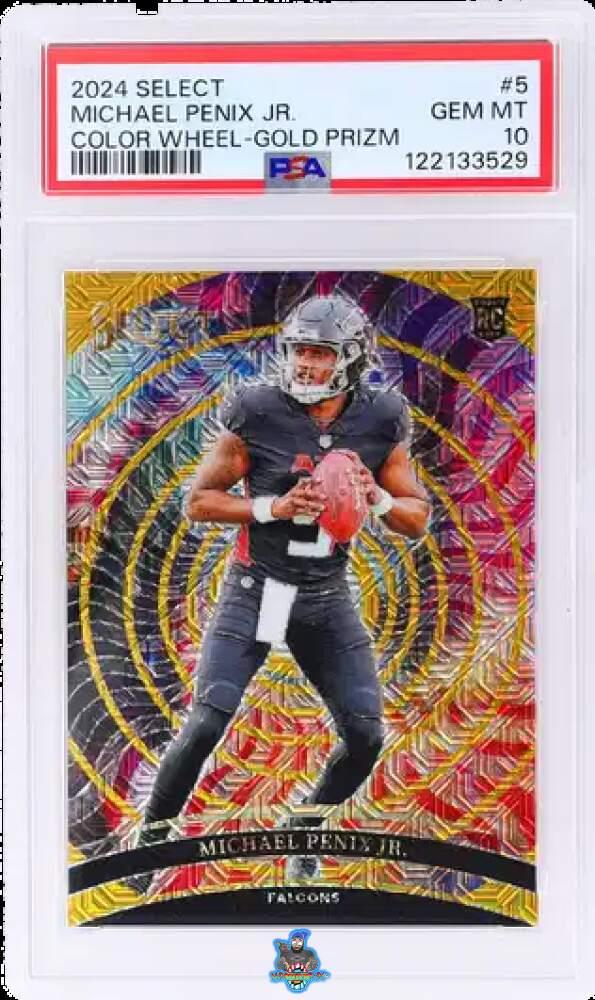 2024 Panini Select Color Wheel Gold Prizm Michael Penix Jr. #5 /10