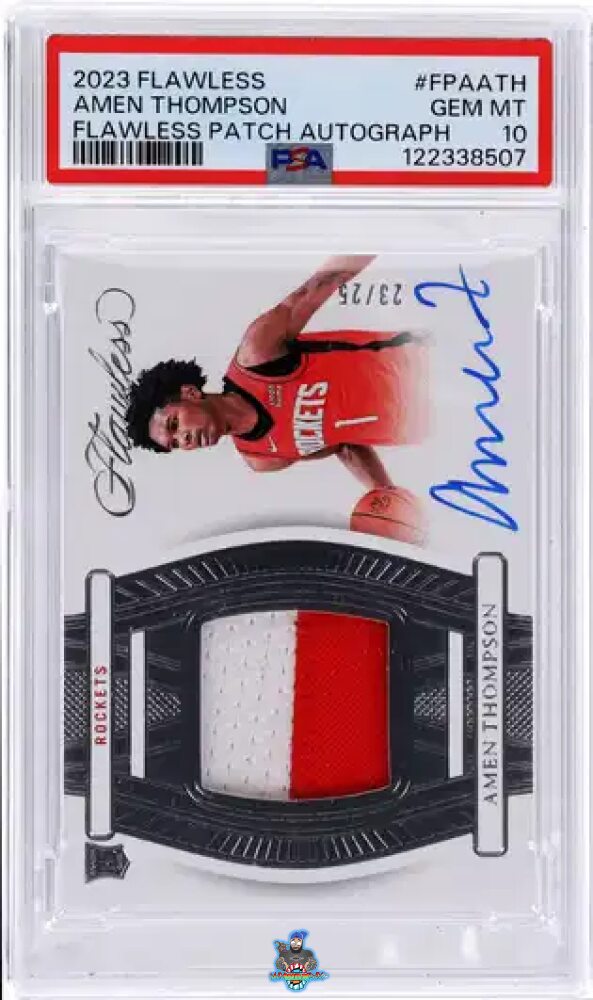 2023 Panini Flawless Flawless Patch Autograph Amen Thompson #FPA-ATH /25