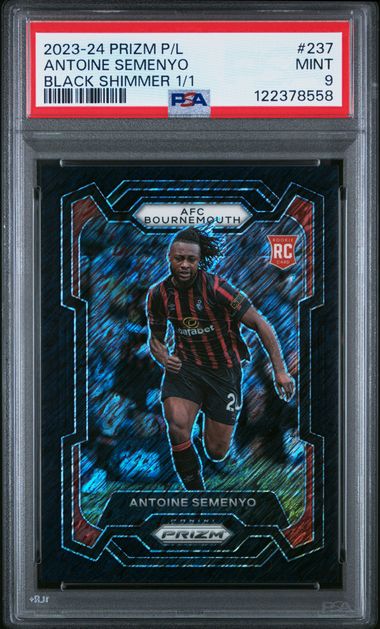 2023 Panini Prizm Premier League Black Shimmer 1/1 Antoine Semenyo #237