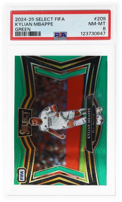 2024 Panini Select Fifa Field Level Green Kylian Mbappe #209 3/5 PSA 8