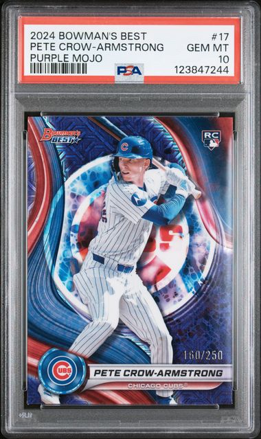2024 Bowman's Best Purple Mojo Refractors Pete Crow-Armstrong #17 /250
