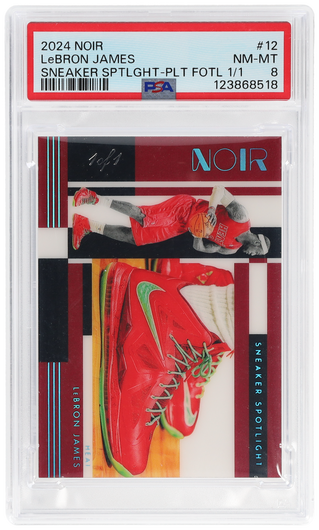 2024 Panini Noir Sneaker Spotlight Platinum Fotl LeBron James #12 /1