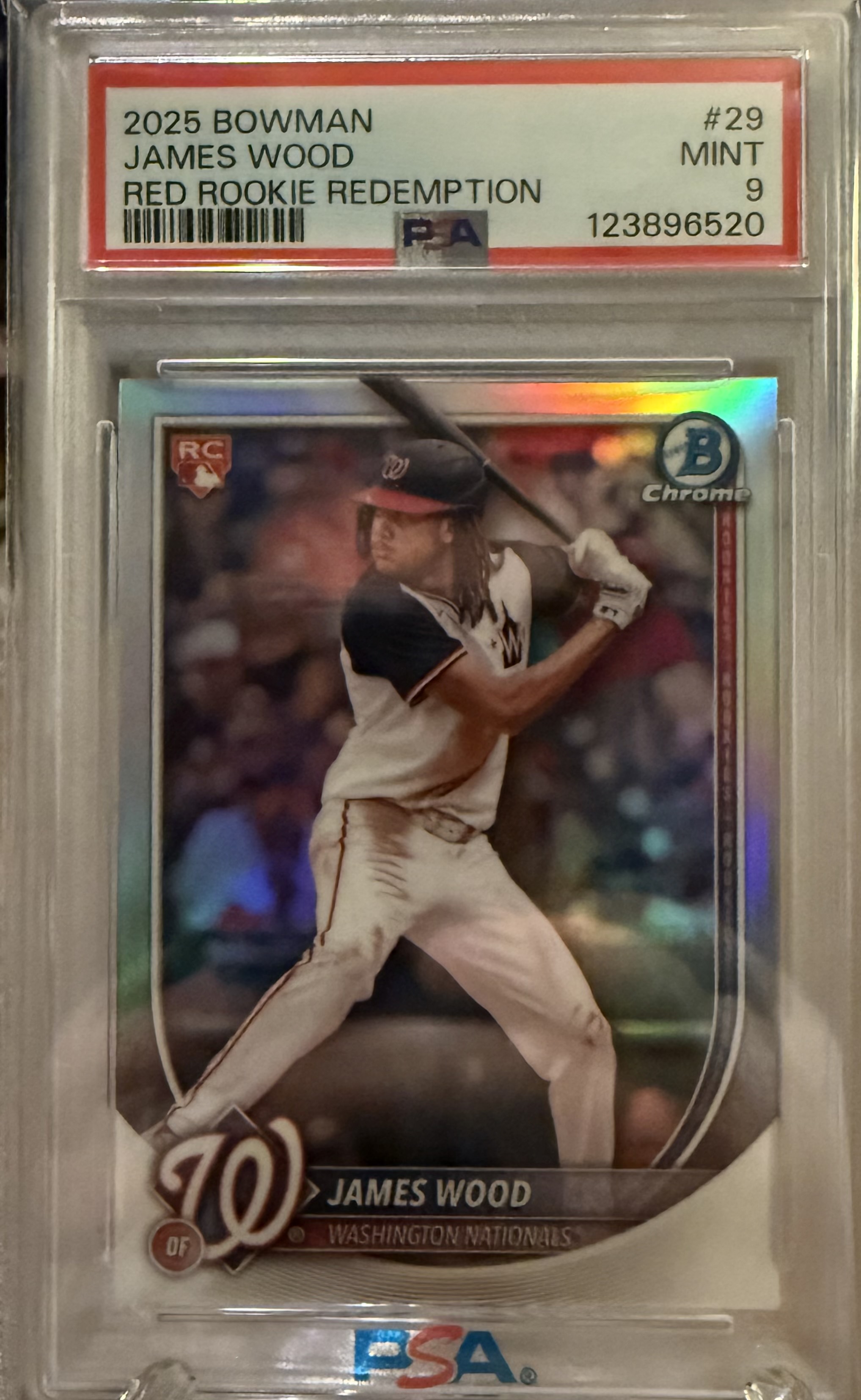 2025 Bowman Bowman Red Rookie Redemption James Wood #29