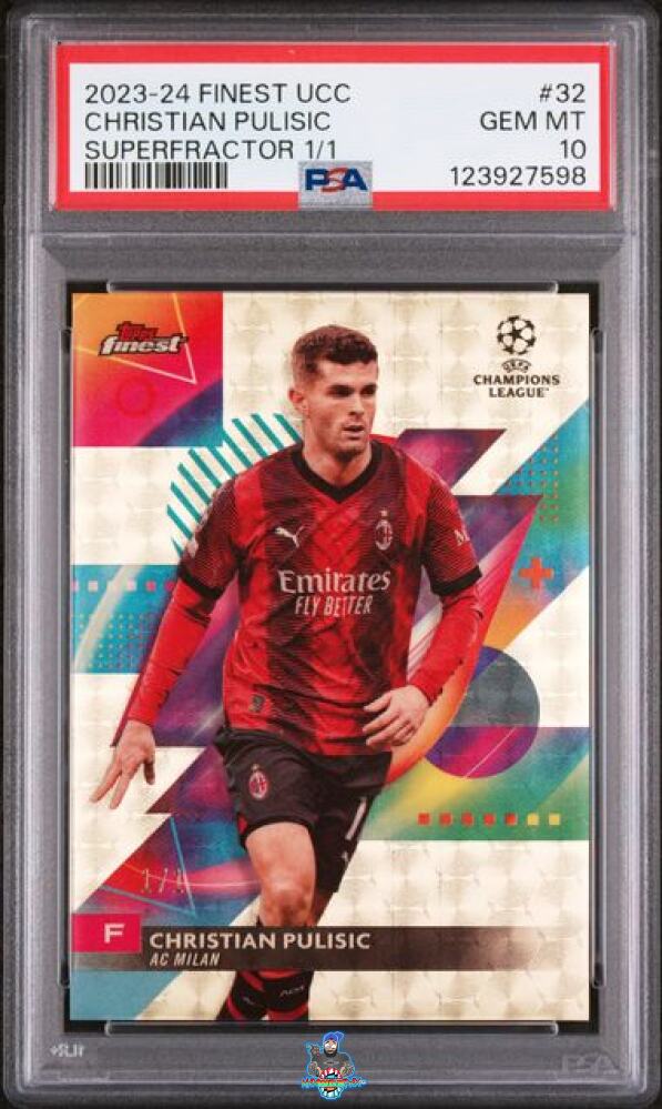 2023 Topps Finest UEFA Club Competitions Superfractor 1/1 Christian Pulisic #32