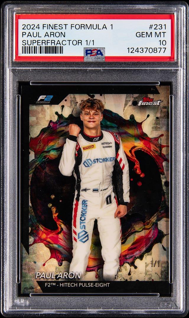 2024 Finest Formula 1 Superfractors Paul Aron #231 /1