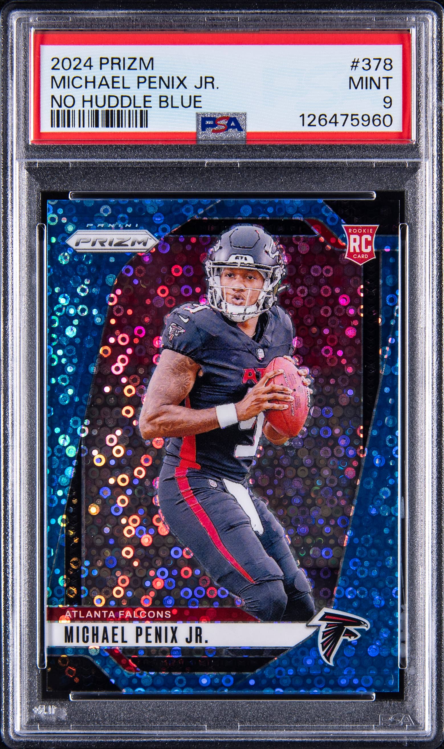 2024 Panini Prizm No Huddle Blue Prizm Michael Penix Jr. #378 /99