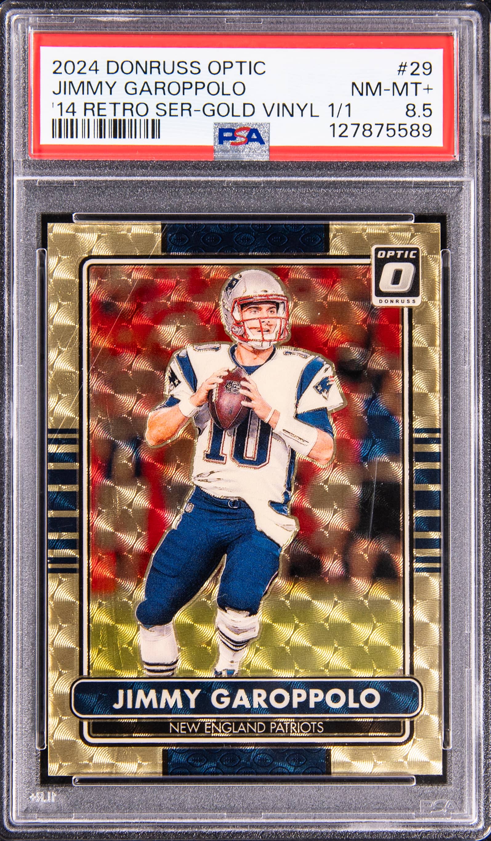 2024 Panini Donruss Optic 2014 Retro Series Gold Vinyl 1/1 Jimmy Garoppolo #29