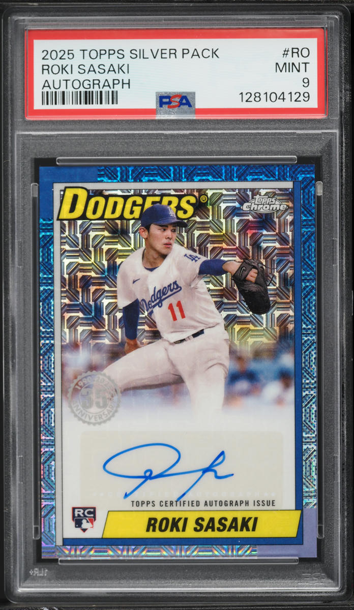 2025 Topps Silver Pack 1990 Chrome Promo Autograph Series 2 Roki Sasaki #RO