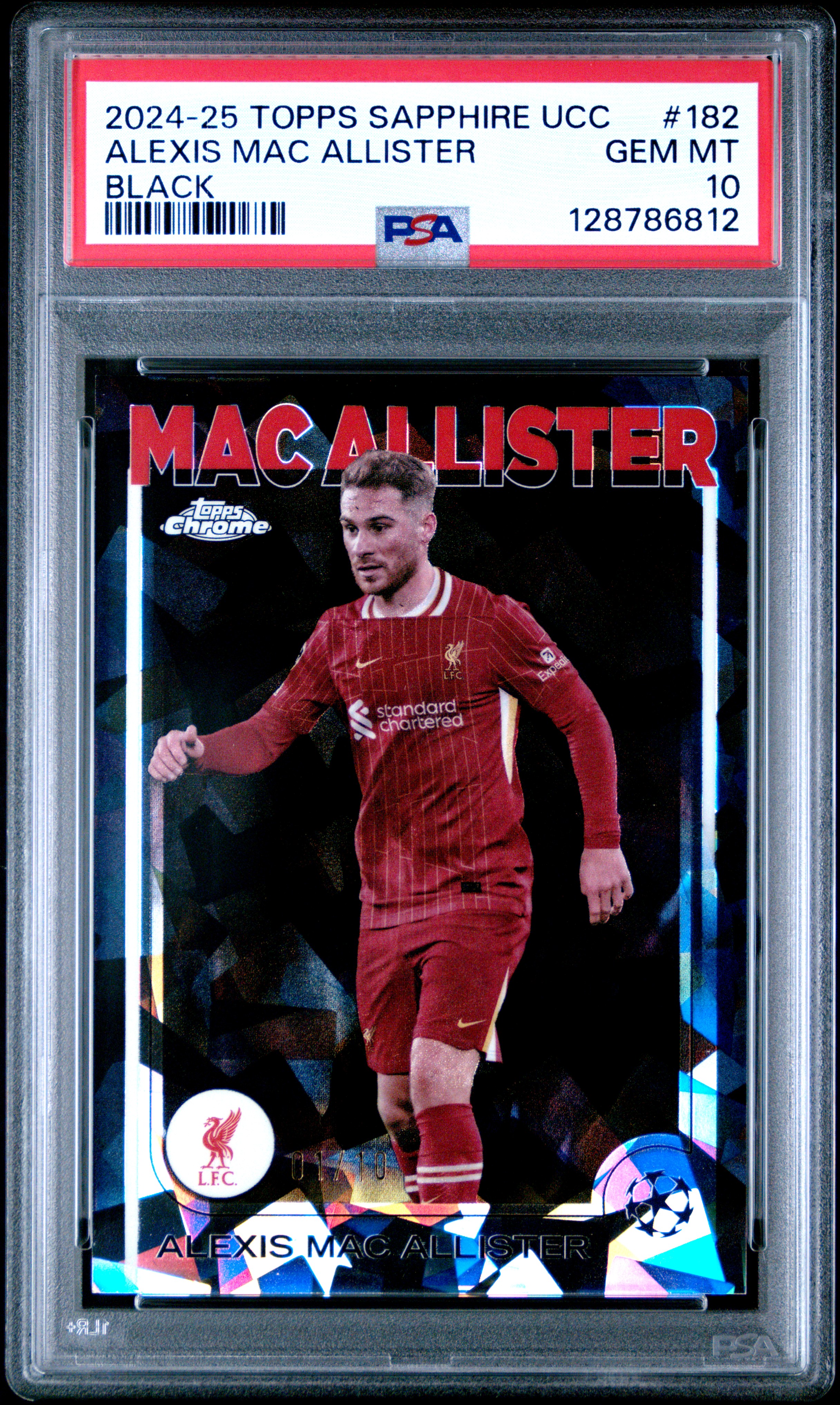 2024 Topps Chrome Sapphire Edition UEFA Club Competitions Black Alexis Mac Allister #182
