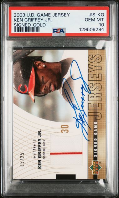 2003 Upper Deck Game Jersey Signed-Gold Ken Griffey Jr #S-KG