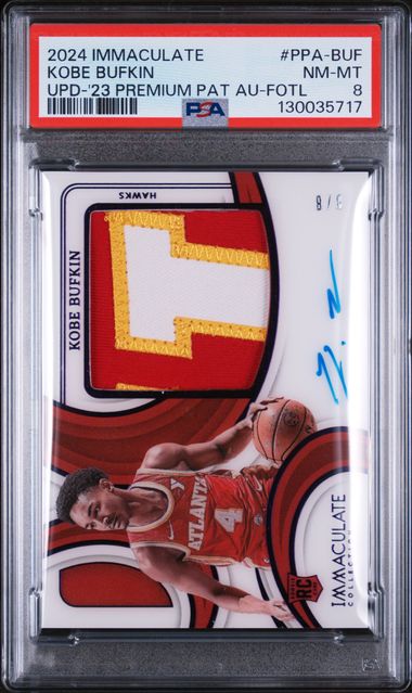 2024 Panini Immaculate Collection Update '23 Premium Patch Autograph Fotl Kobe Bufkin #PPA-BUF /8