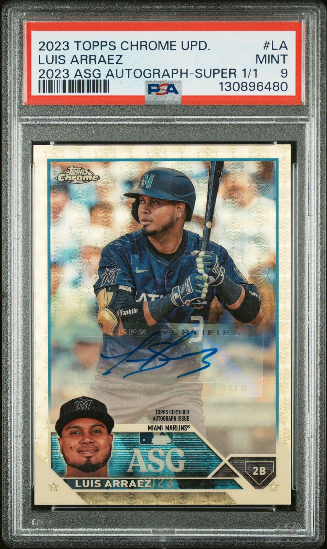 2023 Topps Chrome Update 2023 All-Star Game Autograph Superfractor 1/1 Luis Arraez #LA
