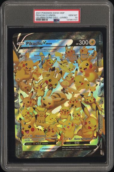 2021 Pokemon Swsh Black Star Promo Celebrations Collection Jumbo Pikachu V-Union #NNO