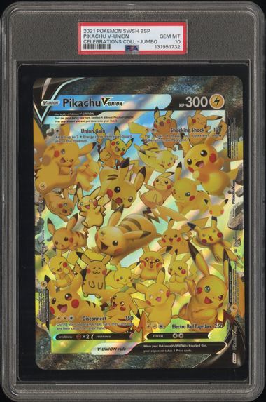 2021 Pokemon Swsh Black Star Promo Celebrations Collection Jumbo Pikachu V-Union #NNO